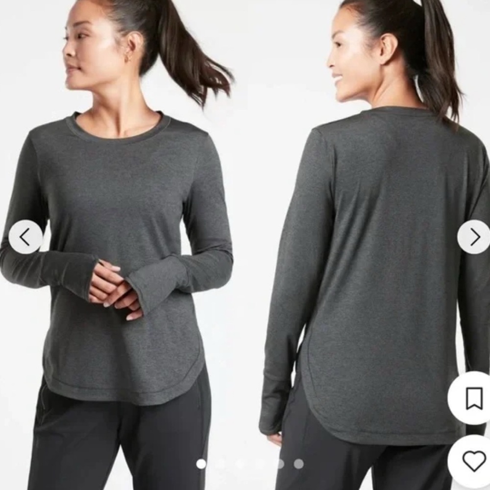 Athleta Untempo II Gray Shirt